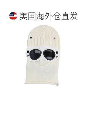 自营c.p. company白色羊毛巴拉克拉瓦护目镜帽子-白色 美国奥莱