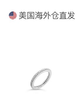 自营 sterling forever925 纯银薄 CZ 戒指 - 银白色 美国奥莱直