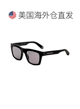 自营Philipp Plein男士52mm太阳镜SPP043M52703X-哑光喷砂黑 美国