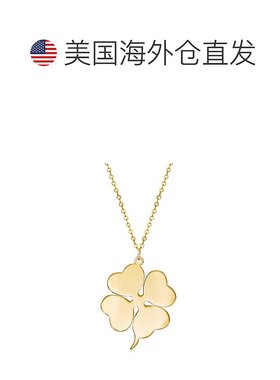 自营 Ross-Simons 意大利 14 克拉黄金 4 叶子三叶草吊坠项链 - 2