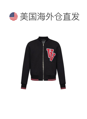 自营Versace Virgin Wool Men's Bomber - black 美国奥莱直发