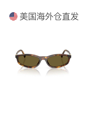 自营miu miuSlim Honey Havana Geometric Sunglasses with Metal