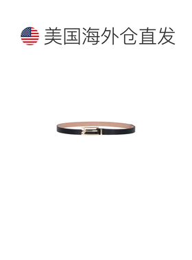 自营victoria beckham修身黑色几何带扣腰带-黑色 美国奥莱直发