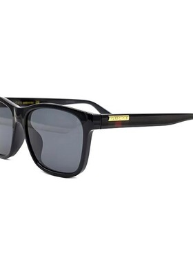 自营欧洲直邮GUCCI/古驰男士黑色板材镜架复古Logo铭牌罗缎织带太