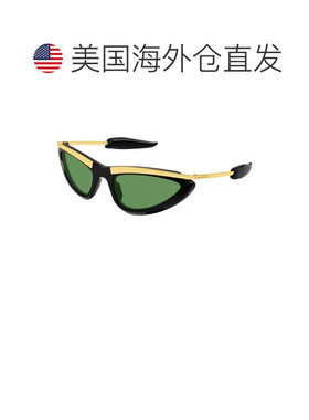 自营bottega veneta金色Bv1477s亮光醋酸粗体猫眼太阳镜-绿色 美