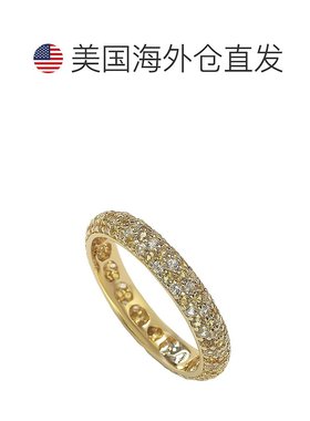 自营 Suzy Levian 黄色蓝宝石和钻石口音密钉永恒戒指 - 黄色 美