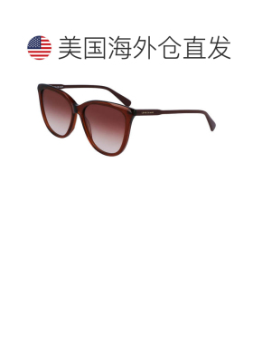 自营Longchamp 女士 56 毫米棕色太阳镜 LO718S-201 - 棕色 美国