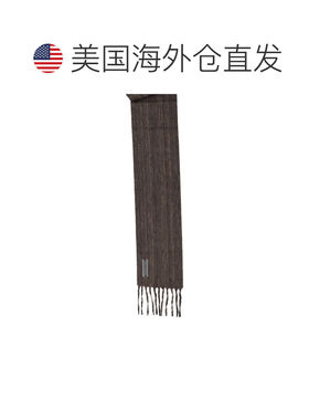自营our legacy棕色纹理扭曲流苏羊驼毛混纺围巾-棕色 美国奥莱