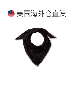 自营Phenix三角针织羊绒围巾-黑色 美国奥莱直发