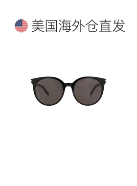 自营saint laurent圆框醋酸纤维太阳眼镜-黑色 美国奥莱直发