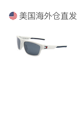 自营Tommy Hilfiger男士59毫米哑光白色太阳镜-哑光白色 美国奥莱