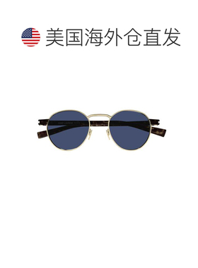 自营saint laurentSl 707 Round Blue Lens Sunglasses - grey 美