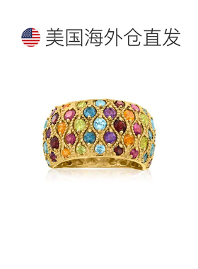 自营 Ross-Simons 18kt 金多宝石戒指 - 蓝色 美国奥莱直发配饰