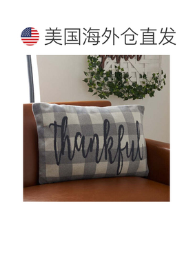 自营safavieh感恩枕头 - 深灰色/浅灰色/自然色 美国奥莱直发