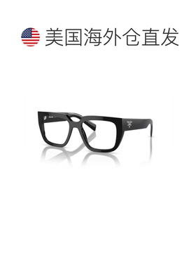 自营pradaA03v Vista Oversized Square Frame Black Acetate Sun