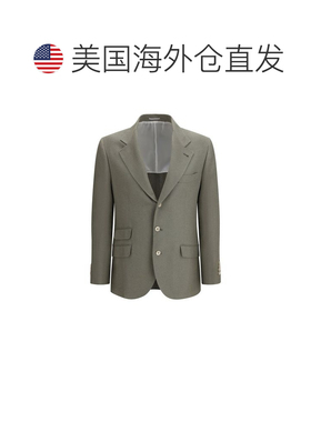 自营Brunello Cucinelli Silk Men's Coat - bicolor 美国奥莱直