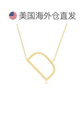 自营max + stone10k实心黄色金色大侧面大写字母首字母，带可延伸