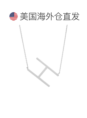 自营max + stone10k实心白色金色大侧面大写字母首字母，带可延伸