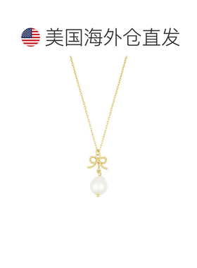 自营adornia14k Gold Plated Freshwater Pearl Bow Necklace - w