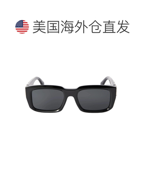 自营off-white米白色海斯方形太阳镜-黑-深灰色 美国奥莱直发配饰