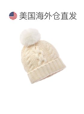 自营sofiacashmereSoffiacashmere矮胖线羊绒帽子-白色 美国奥莱