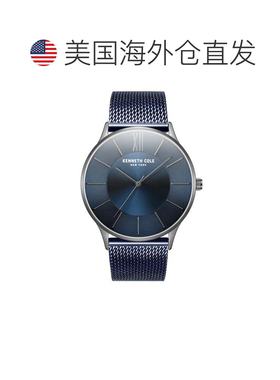 自营Kenneth Cole Men's Classic 42mm Quartz Watch - blue 美国