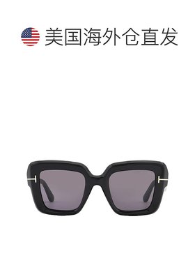 自营Tom Ford Esme Smoke Square Ladies Sunglasses FT1157 01A