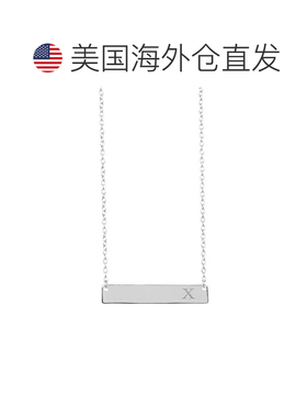 自营sterling forever纯银条形初始项链 - silver-x 美国奥莱直发