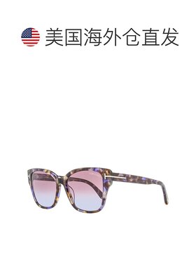 自营 tom ford汤姆福特 女士 Elsa 太阳镜 TF1108 55Z 紫色哈瓦那