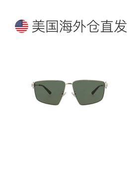 自营bottega veneta方框金属太阳镜-银-银-绿 美国奥莱直发