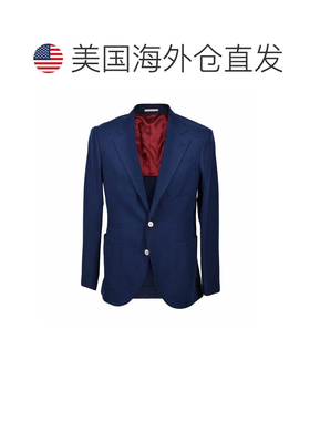 自营Brunello Cucinelli Wool Men's Blazer - blue 美国奥莱直发