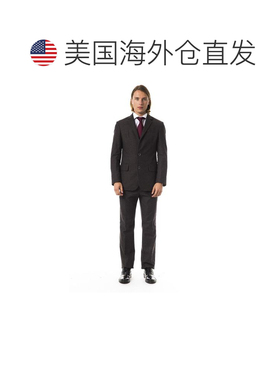 自营BYBLOS Cotton Two-Piece Men's Suit - brown 美国奥莱直发