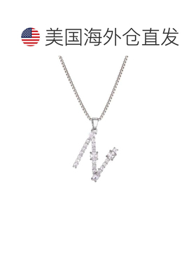 自营adornia镀银混合石水晶初始项链-银-n 美国奥莱直发