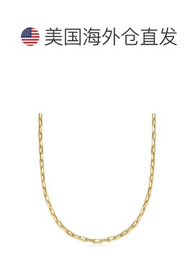 自营 Ross-Simons 意大利 14 克拉黄金回形针链式项链 - 36 英寸