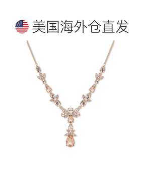 1h可退 【美国直邮】GIVENCHY 通用 项链金色长项链水晶吊坠精致