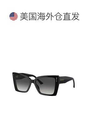 自营Jimmy Choo JC 5001B 50008G 54mm 女式蝴蝶太阳镜 - 黑色 美