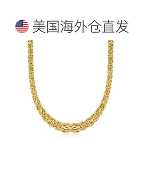 自营Ross-Simons 14 克拉黄金渐变拜占庭项链 - 20 英寸 美国奥莱