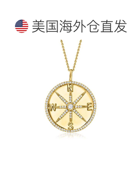 自营Ross-Simons Lab-Grown Diamond Compass Pendant Necklace i
