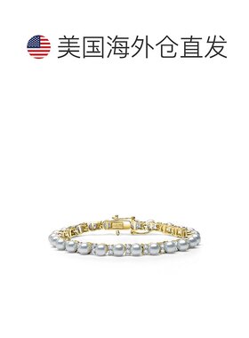 自营 geneviveSterling Silver with Clear Cubic Zirconia & Whi