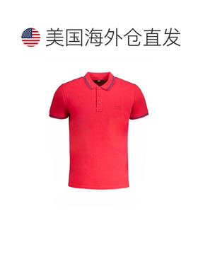 自营Cavalli Class Cotton Men Polo Men's Shirt - red 美国奥莱
