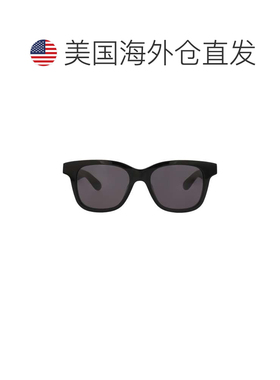 自营alexander mcqueen方形镜框醋酸纤维太阳眼镜-黑色黑色灰色