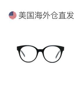 自营givenchyGv50028i圆形镜框太阳镜，带有轻微的猫眼形状-黑色