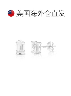 自营vir jewels2 cttw Emerald Lab Grown Diamond Stud Earring