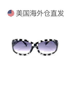 自营alain mikli透明A0857大胆方格太阳镜-紫色 美国奥莱直发