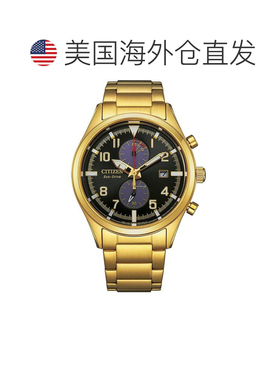 自营Citizen Men's Sport 43mm Quartz Eco-Drive Watch - gold
