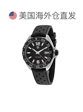 自营Tag Heuer Men's black dial Watch - black 美国奥莱直发