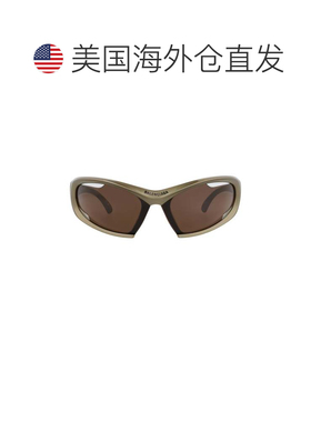 自营balenciagaShield-Frame Bio Injection太阳眼镜-绿色绿色棕