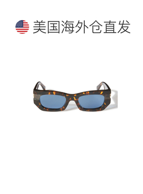 自营off-white米白色Belleville猫眼太阳镜-哈瓦那蓝 美国奥莱直