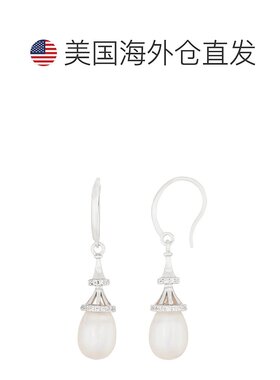 自营 splendid pearls悬垂牧羊人钩 7.5-8 毫米珍珠耳环 美国奥
