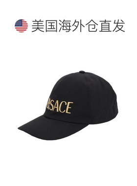 自营Versace Black Embroidered Logo Baseball Cap - black 美国